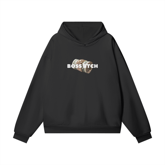 Boss Btch Oversize Heavyweight Hidden Pocket Fleece Hoodie
