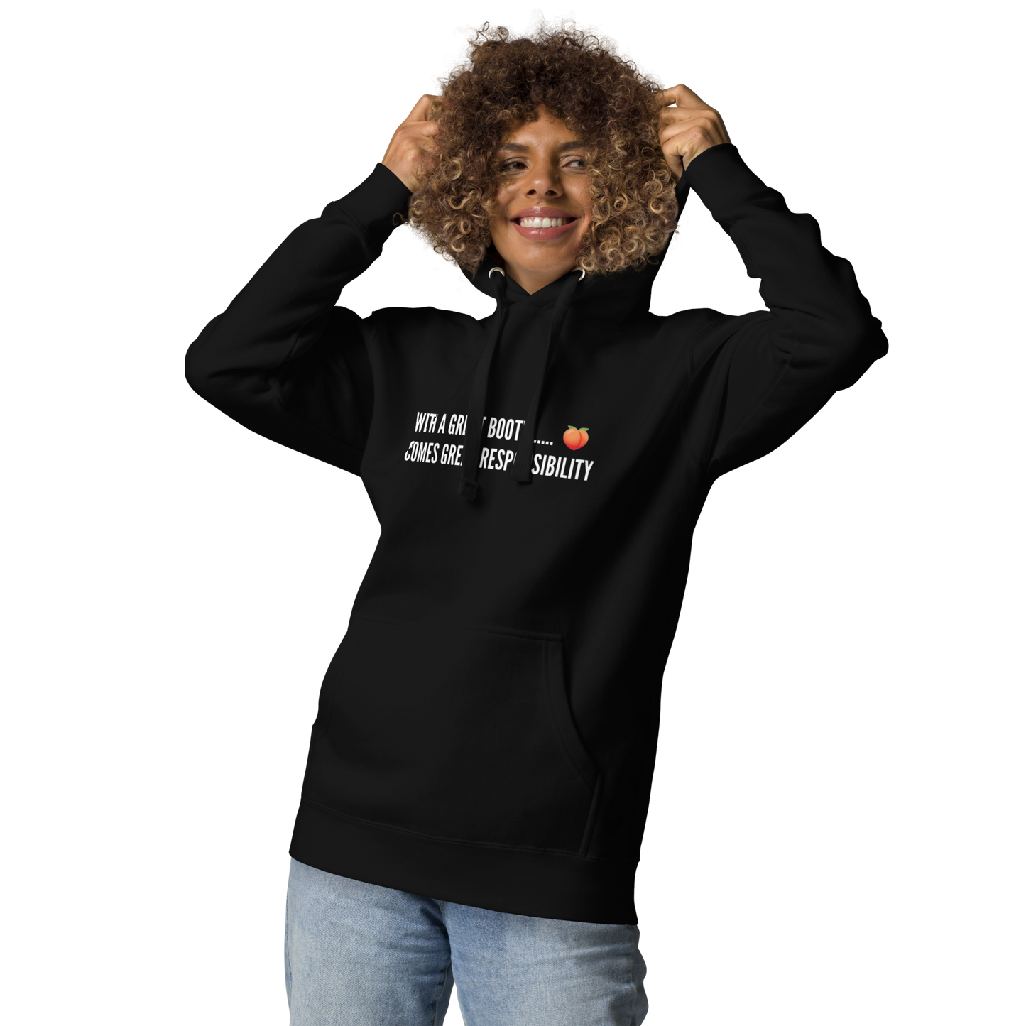 With a Great Booty Comes Great Responsibility Crop Hoodie